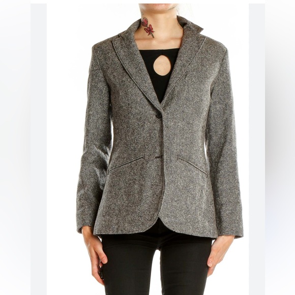 Eddie Bauer Vintage Women's Brown Herringbone Blazer - Picture 7 of 7